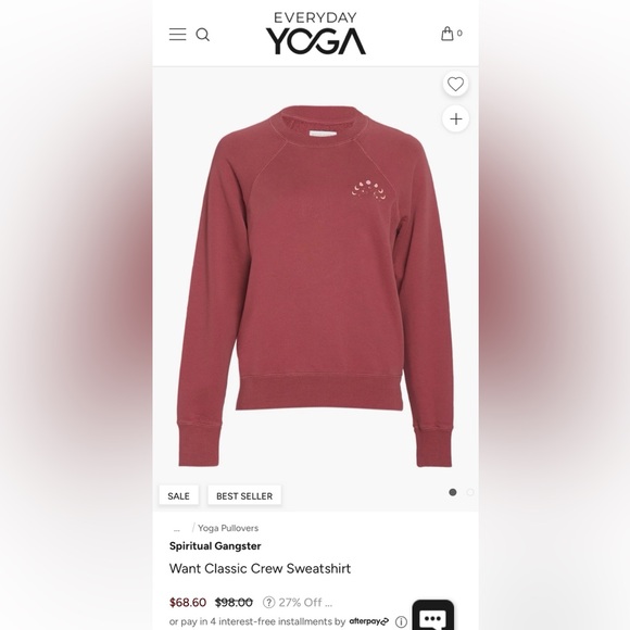 Spiritual Gangster Want Everyday Yoga Sweatshirt Medium - Picture 9 of 9